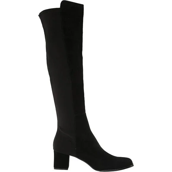 L'Amour Des Pieds Preeya Women 8 Black Block Heel Knee High Riding Boots ZPO3421